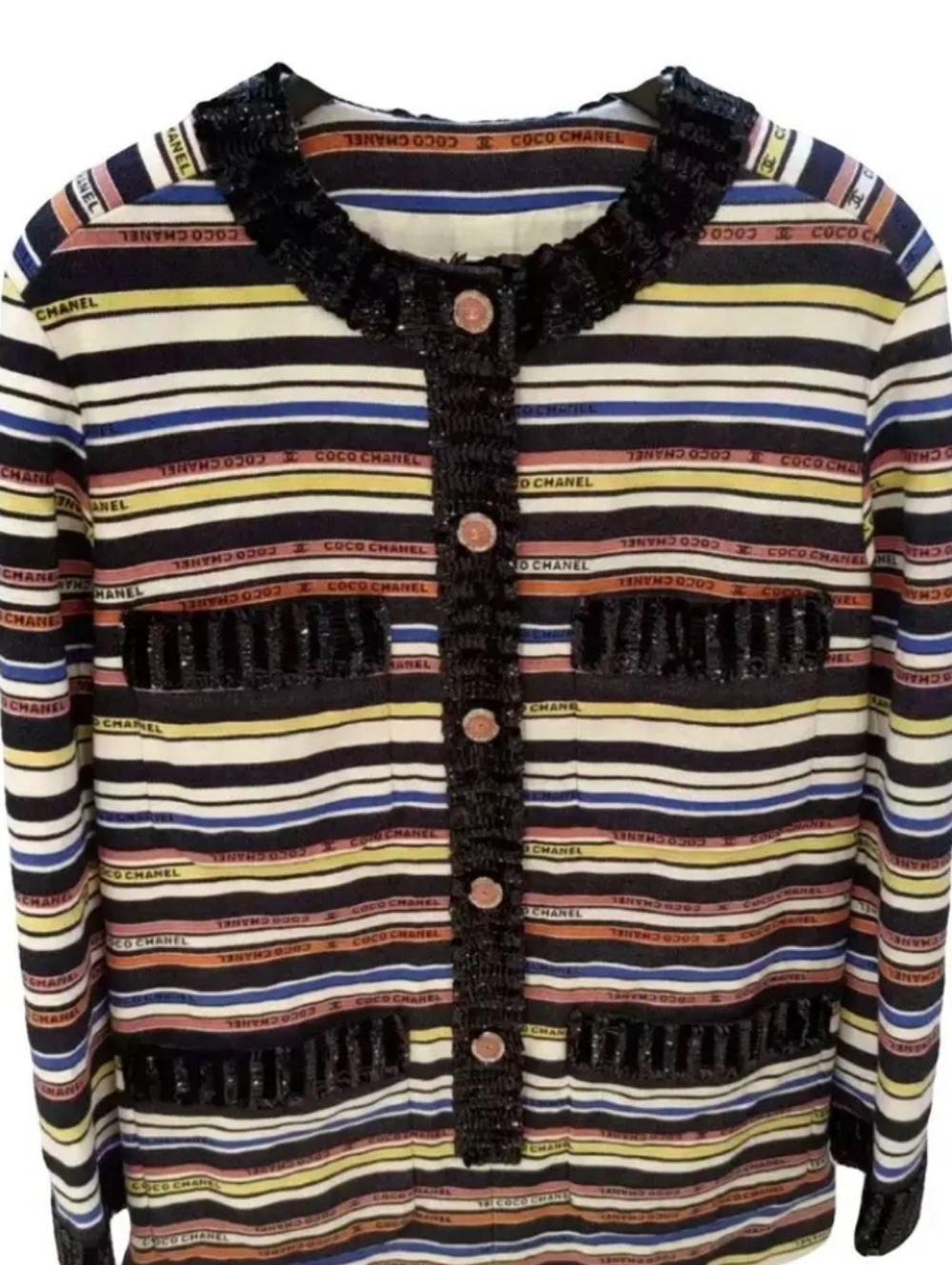 CHANEL Multicolor Striped  Midi Dress, Ribbon Collection - Picture 4 of 16